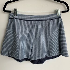 Blue & white striped shorts